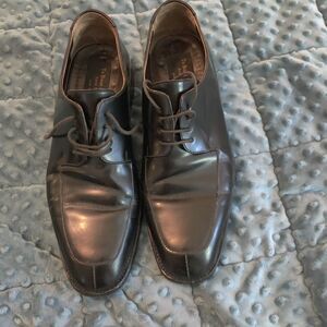 TO Boot New York lace up loafers size 9.5 brown guc leather